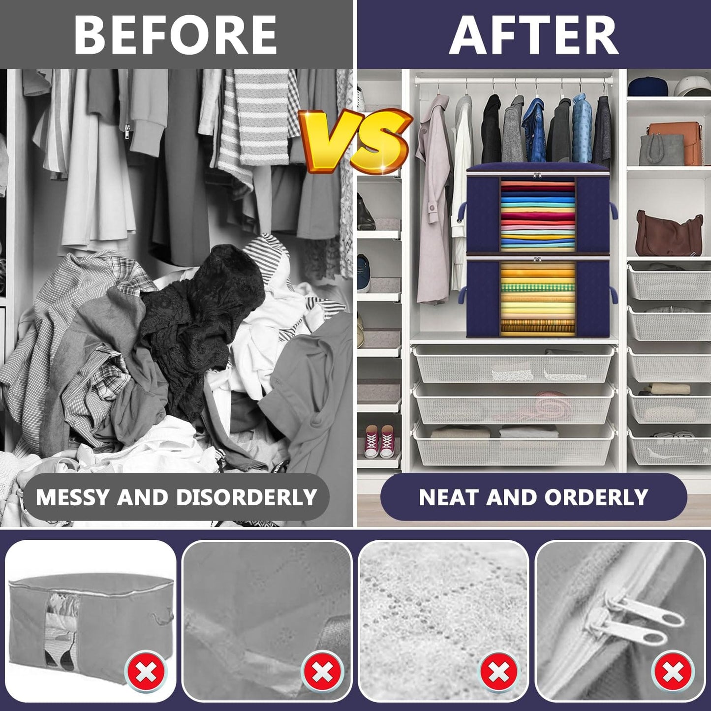 Containzio™️Foldable Steel Organizer Bag